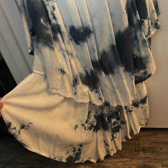 Tie Dye Flowy Off the Shoulder Romper - Picture 3 of 5